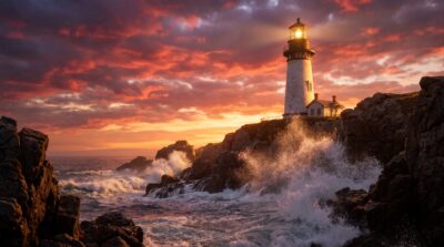 Coastal Lighthouse Wallpaper